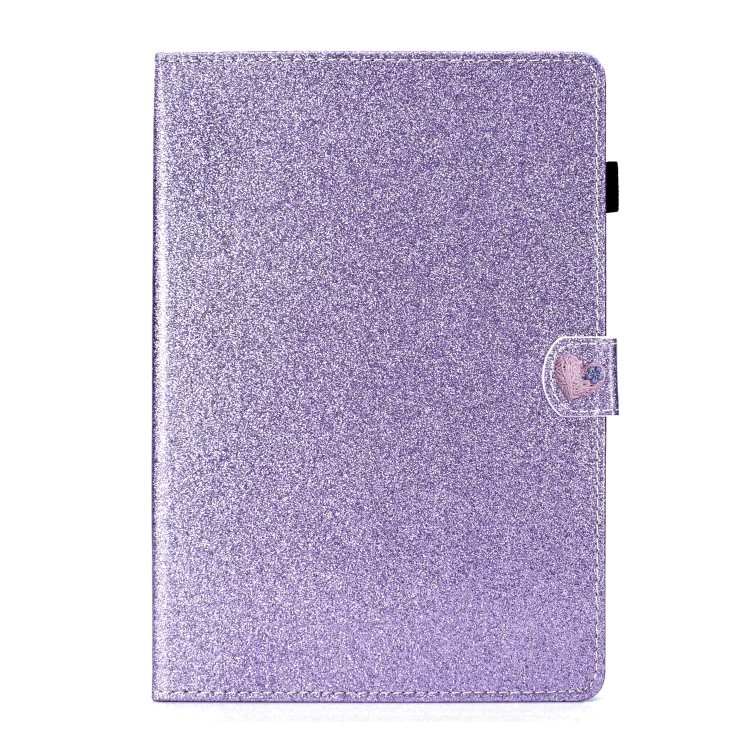 For iPad Pro 11 (2020) Love Buckle Glitter Horizontal Flip Leather Tablet Case with Holder & Card Slots(Purple) For iPad Pro 11 (2020) Love Buckle Glitter Horizontal Flip Leather Tablet Case with Holder & Card Slots(Purple)