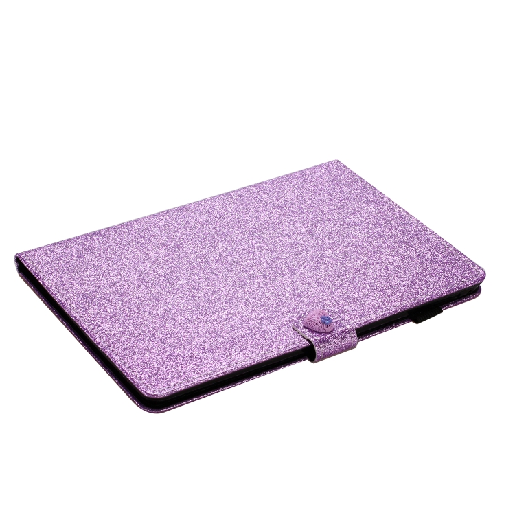 For iPad Pro 11 (2020) Love Buckle Glitter Horizontal Flip Leather Tablet Case with Holder & Card Slots(Purple) For iPad Pro 11 (2020) Love Buckle Glitter Horizontal Flip Leather Tablet Case with Holder & Card Slots(Purple)