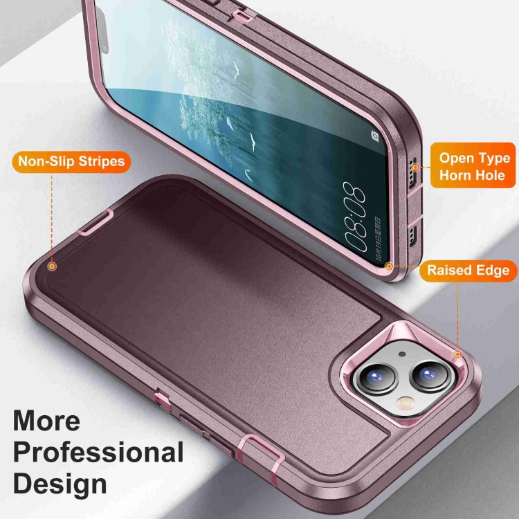 For iPhone 14 / 13 Life Waterproof Rugged Phone Case(Purple + Pink) For iPhone 14 / 13 Life Waterproof Rugged Phone Case(Purple + Pink)