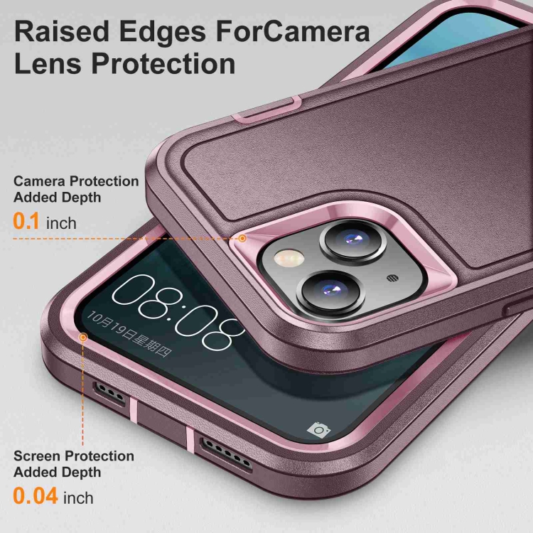 For iPhone 14 / 13 Life Waterproof Rugged Phone Case(Purple + Pink) For iPhone 14 / 13 Life Waterproof Rugged Phone Case(Purple + Pink)