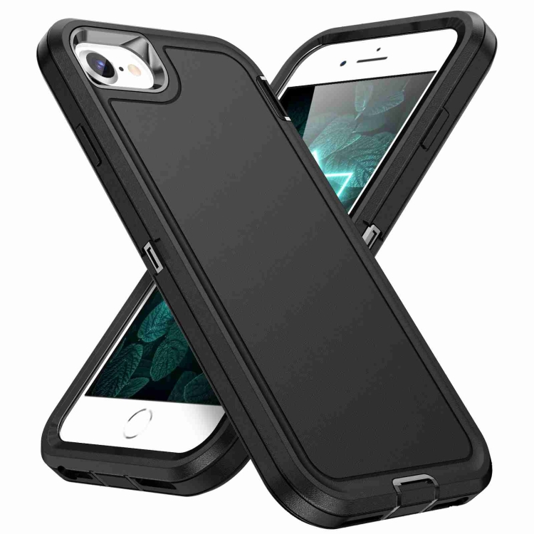 For iPhone SE 2022 / SE 2020 / 8 / 7 Life Waterproof Rugged Phone Case(Black) - 1