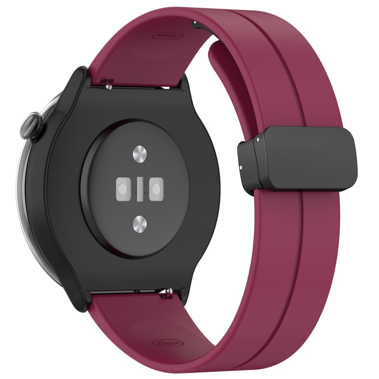 Para Amazfit GTR Mini cierre plegable magnético hebilla negra correa de  reloj de silicona (rosa claro)