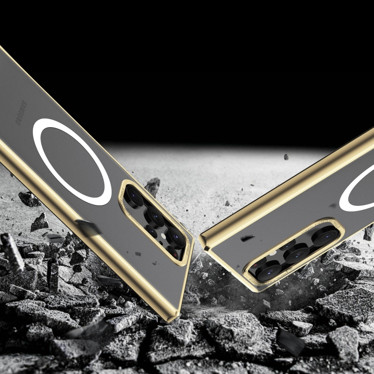 For Samsung Galaxy S21 Ultra 5G MagSafe Magnetic PC Phone Case(Gold) For Samsung Galaxy S21 Ultra 5G MagSafe Magnetic PC Phone Case(Gold)