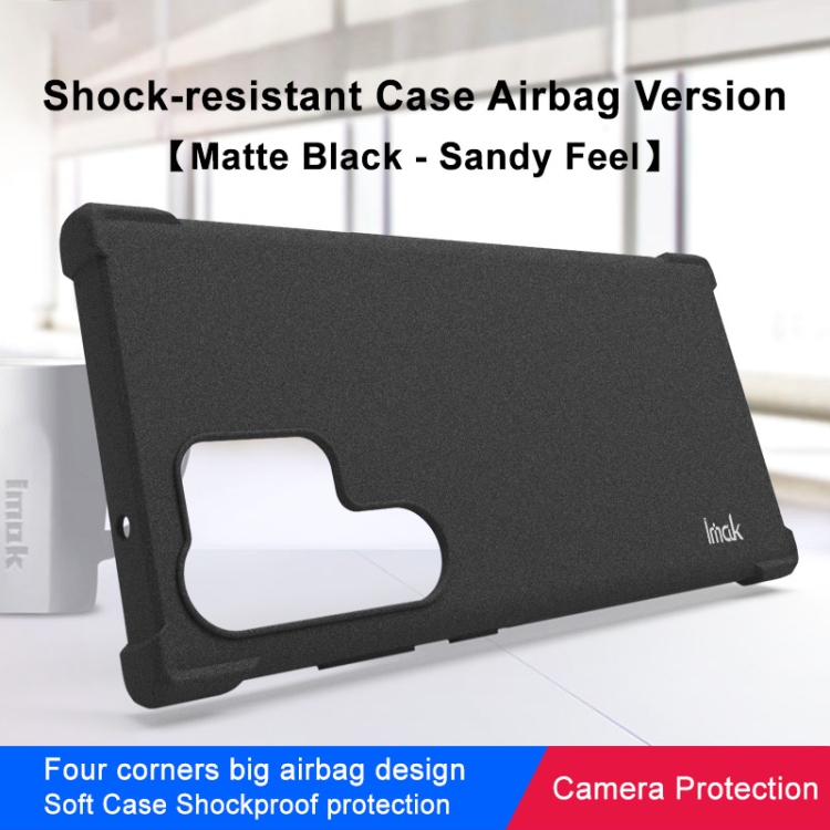 For Samsung Galaxy S23 Ultra 5G imak Shockproof Airbag TPU Phone Case(Matte Black) For Samsung Galaxy S23 Ultra 5G imak Shockproof Airbag TPU Phone Case(Matte Black)