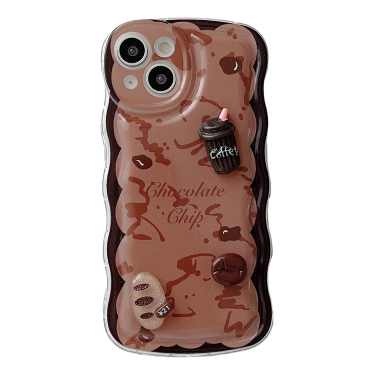 For iPhone 14 Plus Wave 3D Chocolate Phone Case For iPhone 14 Plus Wave 3D Chocolate Phone Case