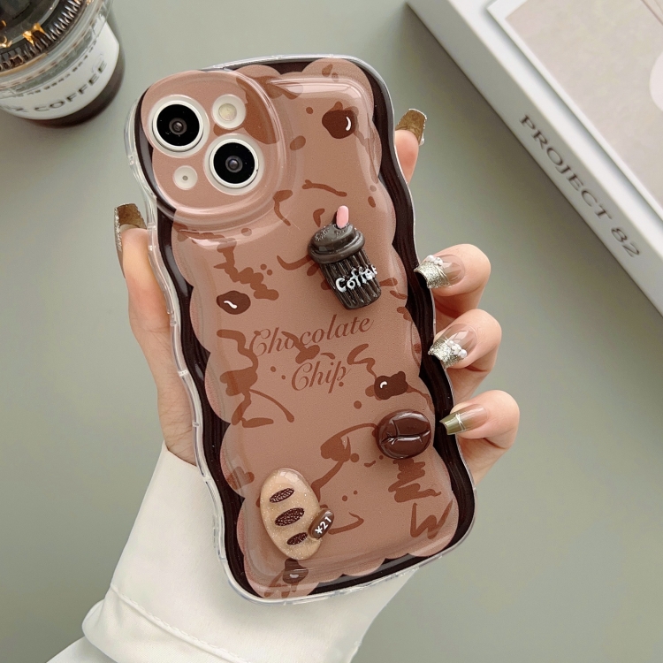 For iPhone 14 Plus Wave 3D Chocolate Phone Case For iPhone 14 Plus Wave 3D Chocolate Phone Case