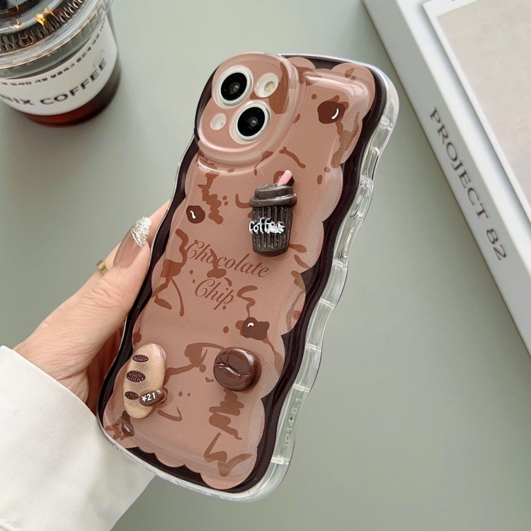For iPhone 14 Plus Wave 3D Chocolate Phone Case For iPhone 14 Plus Wave 3D Chocolate Phone Case