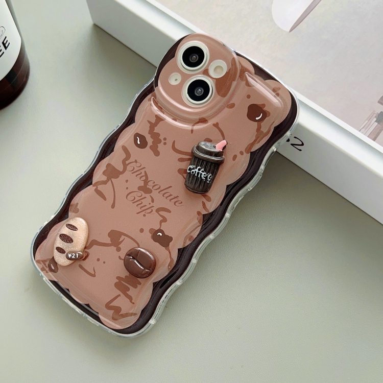 For iPhone 14 Plus Wave 3D Chocolate Phone Case For iPhone 14 Plus Wave 3D Chocolate Phone Case