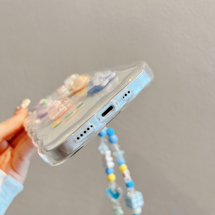 For iPhone 11 Pro Max Cloud 3D Bear Phone Case with Bracelet(Transparent) For iPhone 11 Pro Max Cloud 3D Bear Phone Case with Bracelet(Transparent)