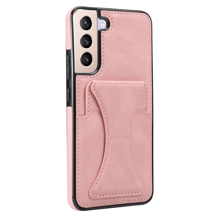 For Samsung Galaxy S23 5G Ultra-thin Shockproof Phone Protective Case with Holder(Rose Gold) For Samsung Galaxy S23 5G Ultra-thin Shockproof Phone Protective Case with Holder(Rose Gold)