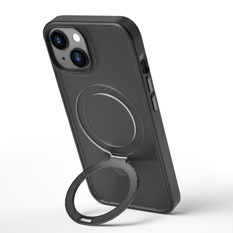 For iPhone 14 WIWU ZMM-010 TPU+PC Lithium Alloy Bracket Magsafe Phone Case(Black) For iPhone 14 WIWU ZMM-010 TPU+PC Lithium Alloy Bracket Magsafe Phone Case(Black)