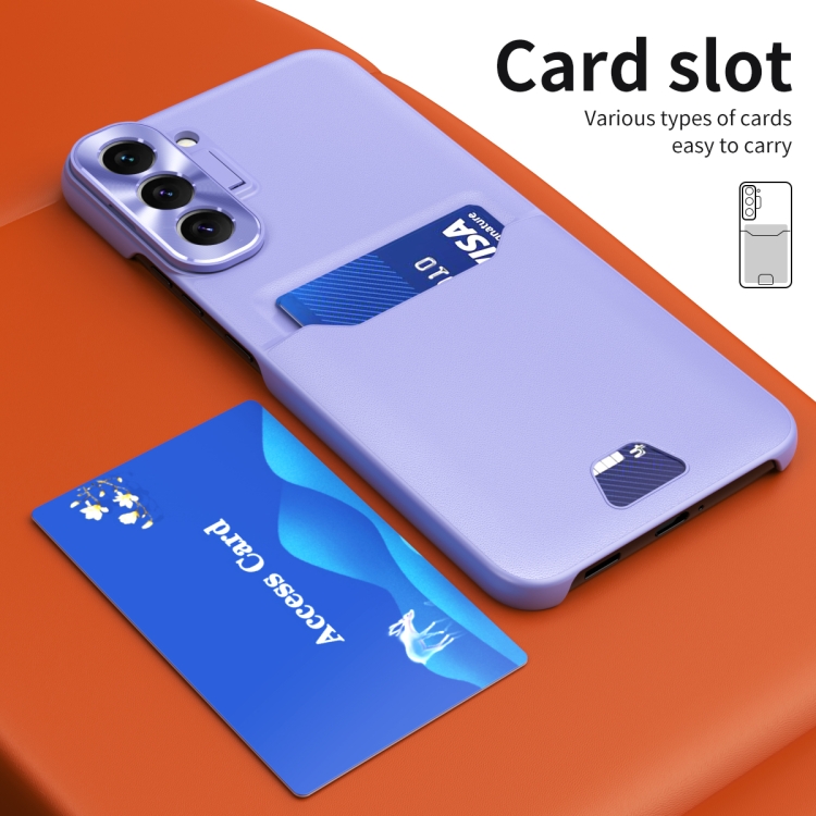 For Samsung Galaxy S22+ 5G Pure Color Invisible Lens Holder Phone Case(Purple) For Samsung Galaxy S22+ 5G Pure Color Invisible Lens Holder Phone Case(Purple)