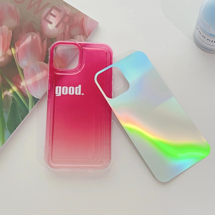 For iPhone 14 Plus Airbag Laser Phone Case(Pink) For iPhone 14 Plus Airbag Laser Phone Case(Pink)