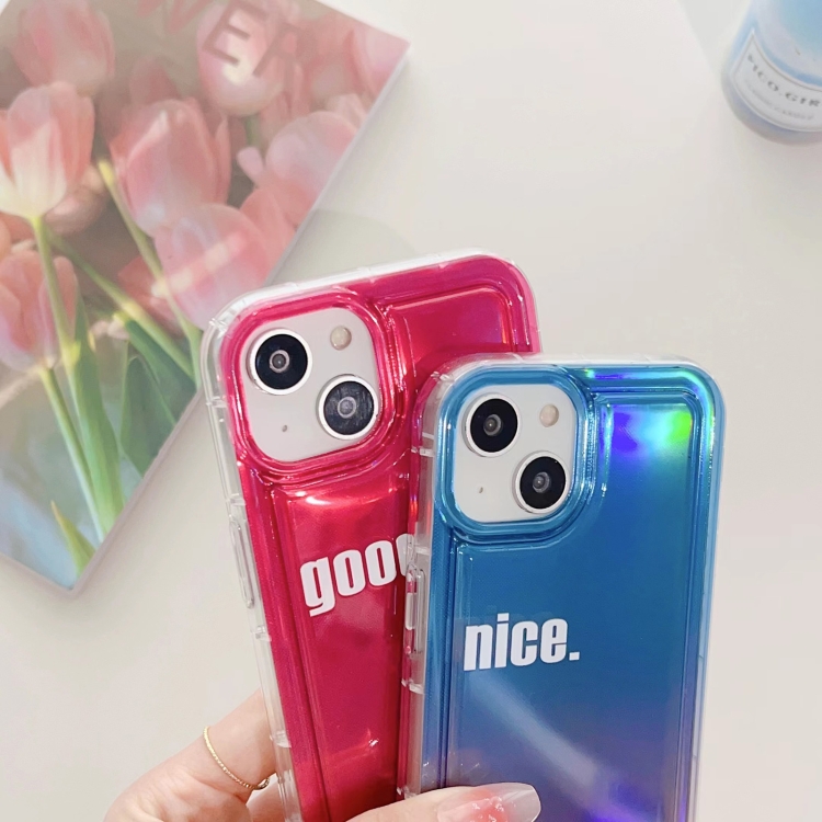 For iPhone 13 Airbag Laser Phone Case(Blue) For iPhone 13 Airbag Laser Phone Case(Blue)