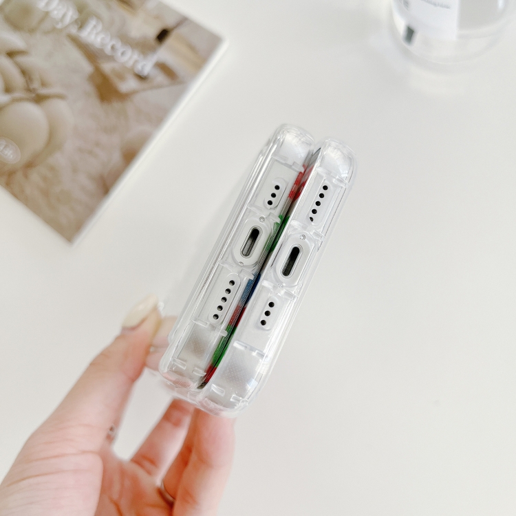 For iPhone 13 Airbag Transparent  TPU Phone Case