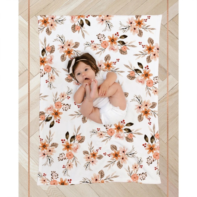 Newborn Baby Three-piece Swaddling Scarf Cap Headband(Flower-1)