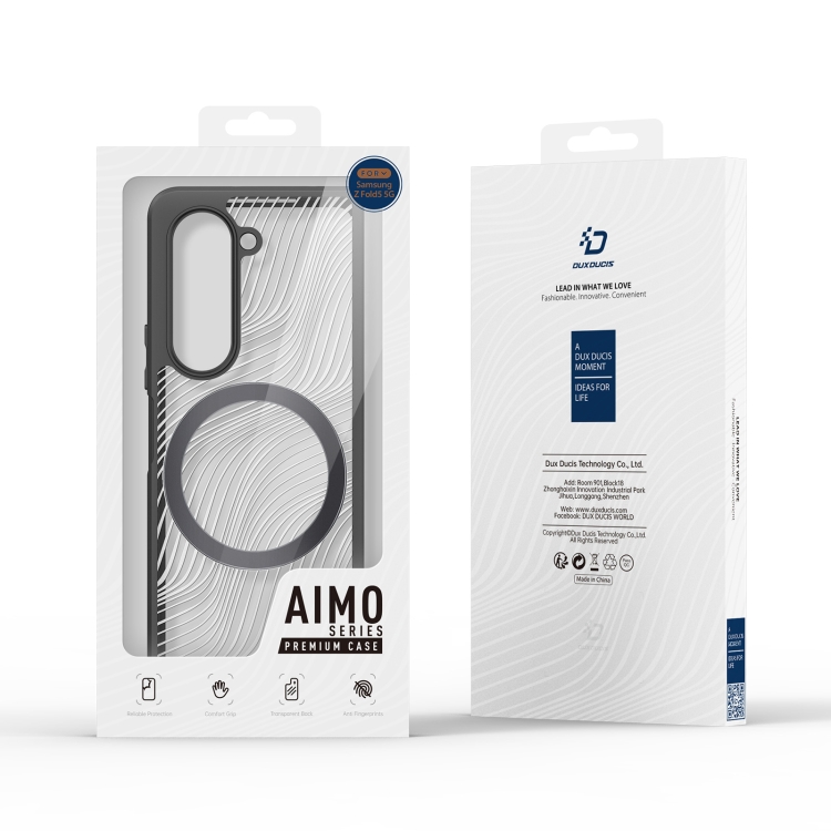 For Samsung Galaxy Z Fold5 5G DUX DUCIS Aimo Series TPU + PC MagSafe Frosted Feel Phone Case(Black) For Samsung Galaxy Z Fold5 5G DUX DUCIS Aimo Series TPU + PC MagSafe Frosted Feel Phone Case(Black)