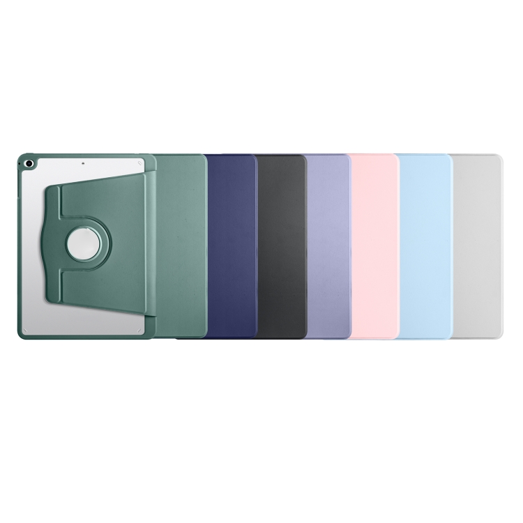 For iPad Air / Air 2 / 9.7 2018 / 2017 Acrylic 360 Degree Rotation Holder Tablet Leather Case(Deep Green) For iPad Air / Air 2 / 9.7 2018 / 2017 Acrylic 360 Degree Rotation Holder Tablet Leather Case(Deep Green)