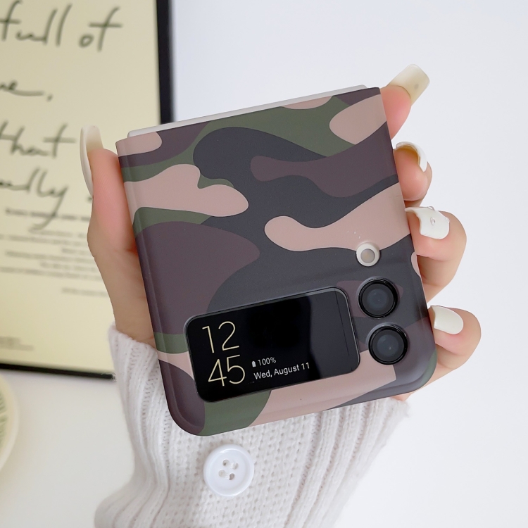 For Samsung Galaxy Z Flip4 5G IMD Pattern Phone Case(Camouflage) For Samsung Galaxy Z Flip4 5G IMD Pattern Phone Case(Camouflage)
