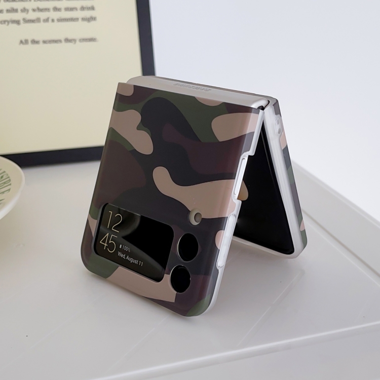 For Samsung Galaxy Z Flip4 5G IMD Pattern Phone Case(Camouflage) For Samsung Galaxy Z Flip4 5G IMD Pattern Phone Case(Camouflage)