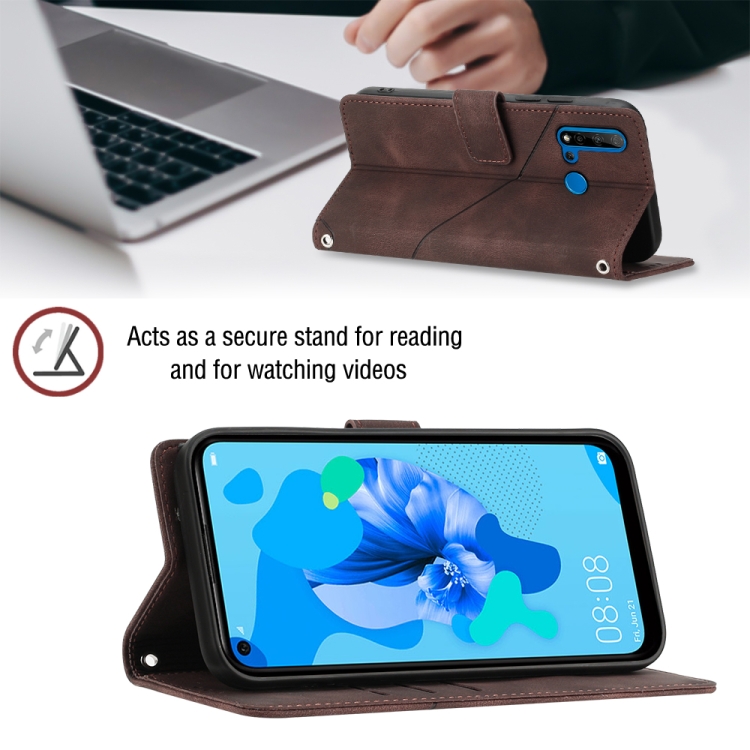 CUSTODIA A PORTAFOGLIO LIBRO Per HUAWEI Y5 2019 Cover Pelle Nera