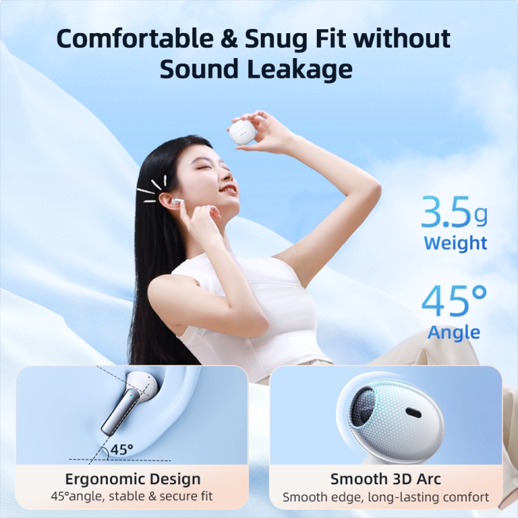 JOYROOM JR-PB1 Jpods Dual Mic ENC Call Noise Reduction Bluetooth Earphones(Black) - B5