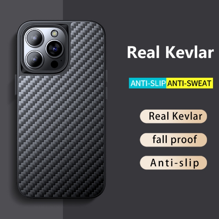 For iPhone 13 Pro Max wlons Magsafe Carbon Fiber Kevlar TPU Phone Case(Black) For iPhone 13 Pro Max wlons Magsafe Carbon Fiber Kevlar TPU Phone Case(Black)
