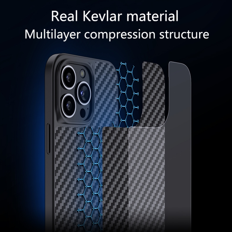 For iPhone 13 Pro Max wlons Magsafe Carbon Fiber Kevlar TPU Phone Case(Black) For iPhone 13 Pro Max wlons Magsafe Carbon Fiber Kevlar TPU Phone Case(Black)