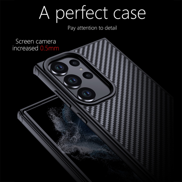 For Samsung Galaxy S23 Ultra 5G wlons Magsafe Carbon Fiber Kevlar TPU Phone Case(Black) For Samsung Galaxy S23 Ultra 5G wlons Magsafe Carbon Fiber Kevlar TPU Phone Case(Black)
