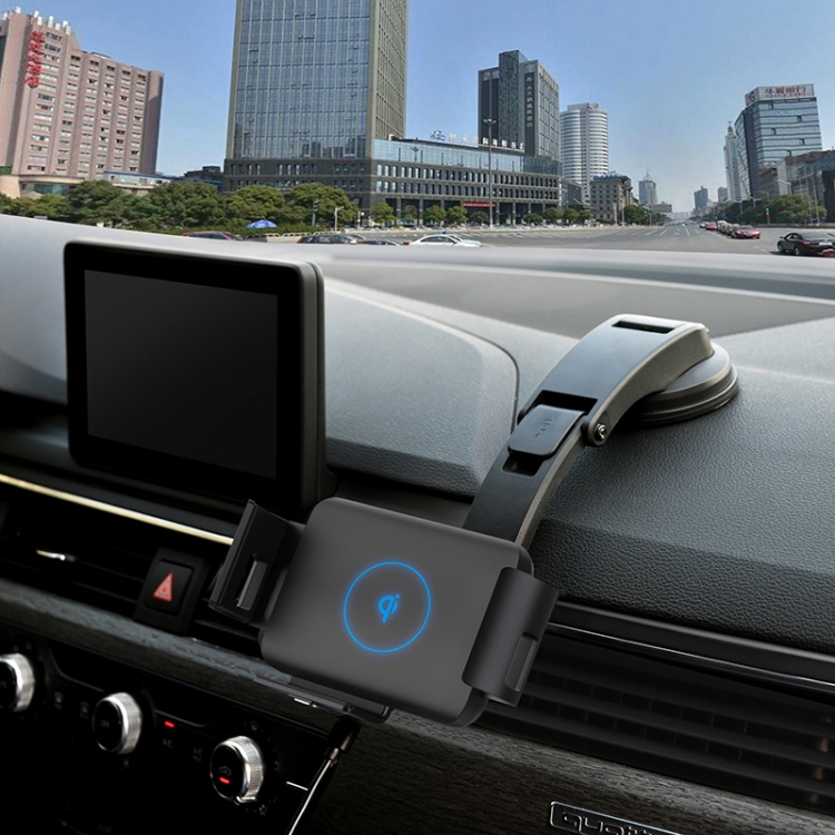 For Samsung Galaxy Z Fold4 / 3 S1 Pro Car Horizontal Navigation Phone Holder Wireless Charger(Black) For Samsung Galaxy Z Fold4 / 3 S1 Pro Car Horizontal Navigation Phone Holder Wireless Charger(Black)