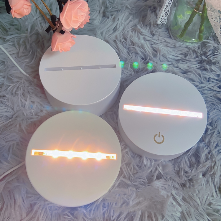 A189 LED Colorful 3D Night Light Bluetooth Speaker Base with Box(White Square) A189 LED Colorful 3D Night Light Bluetooth Speaker Base with Box(White Square)