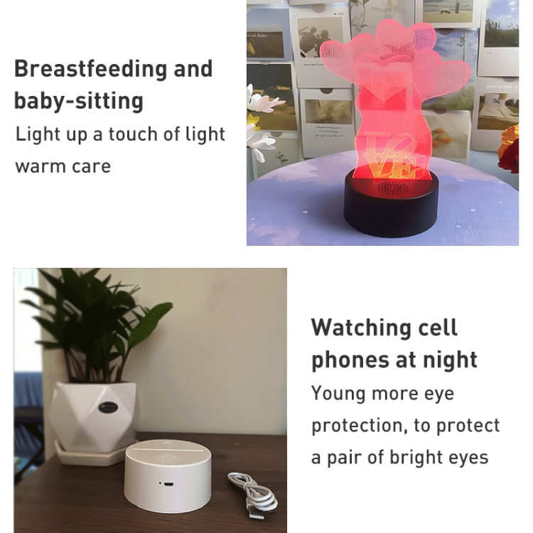 A189 LED Colorful 3D Night Light Bluetooth Speaker Base with Box(White Square) A189 LED Colorful 3D Night Light Bluetooth Speaker Base with Box(White Square)