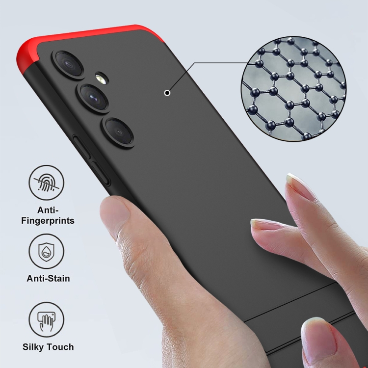 For Samsung Galaxy S23 FE 5G GKK Three Stage Splicing Full Coverage PC Phone Case(Black Red) For Samsung Galaxy S23 FE 5G GKK Three Stage Splicing Full Coverage PC Phone Case(Black Red)