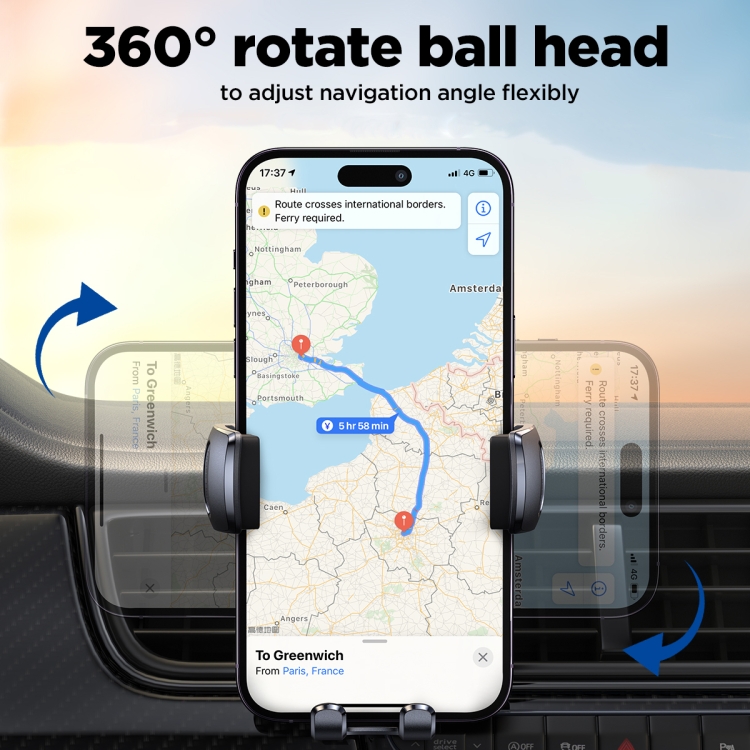 JOYROOM JR-ZS351 Car Air Outlet Phone Holder Compatible with 4.7-7 inch(Silver) JOYROOM JR-ZS351 Car Air Outlet Phone Holder Compatible with 4.7-7 inch(Silver)