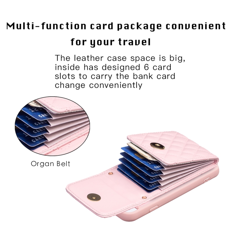 For iPhone SE 2022 / SE 2020 / 7 / 8 Vertical Wallet Rhombic Leather Phone Case(Pink) For iPhone SE 2022 / SE 2020 / 7 / 8 Vertical Wallet Rhombic Leather Phone Case(Pink)