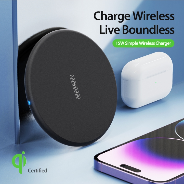 DUZZONA W11 15W Desktop Qi Wireless Charger(Black) DUZZONA W11 15W Desktop Qi Wireless Charger(Black)