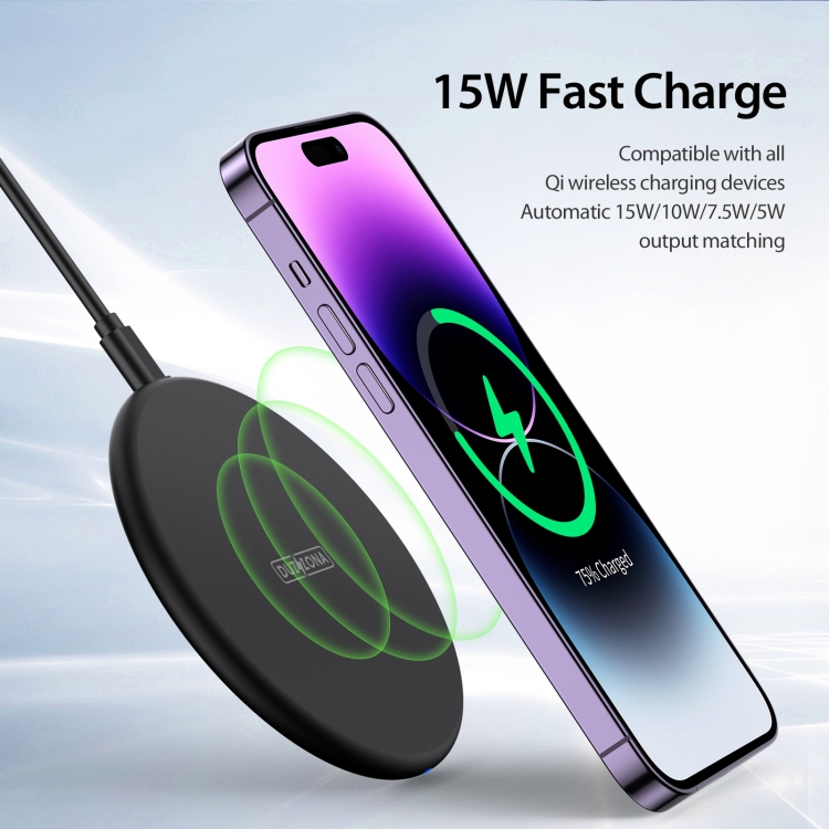 DUZZONA W11 15W Desktop Qi Wireless Charger(Black) DUZZONA W11 15W Desktop Qi Wireless Charger(Black)