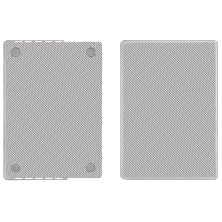For MacBook Air 13.6 inch A2681 2022 WIWU Ikavlar Crystal Shield Carbon Fiber Texture Laptop Case(Transparent White)