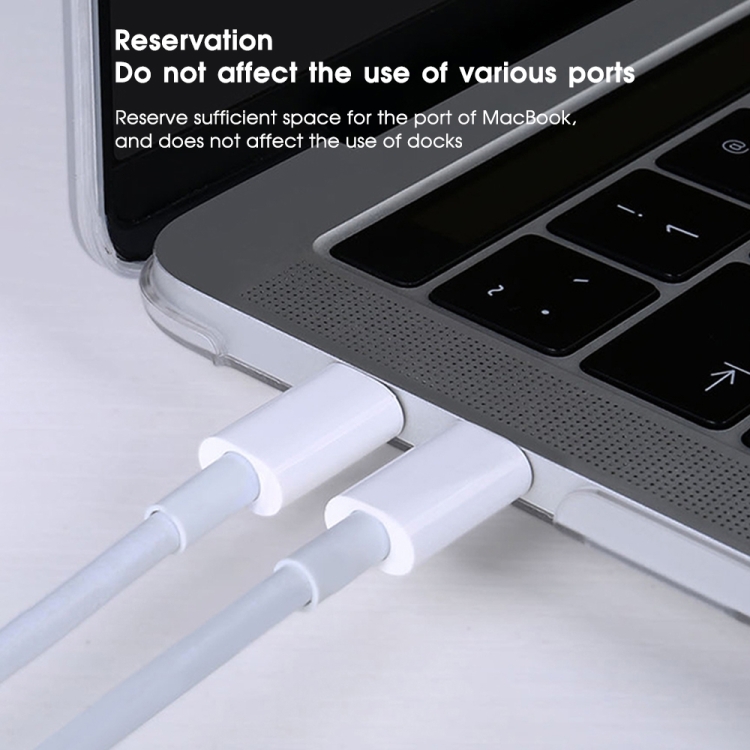 For MacBook Air 13.6 inch A2681 2022 WIWU Ikavlar Crystal Shield Carbon Fiber Texture Laptop Case(Transparent White)