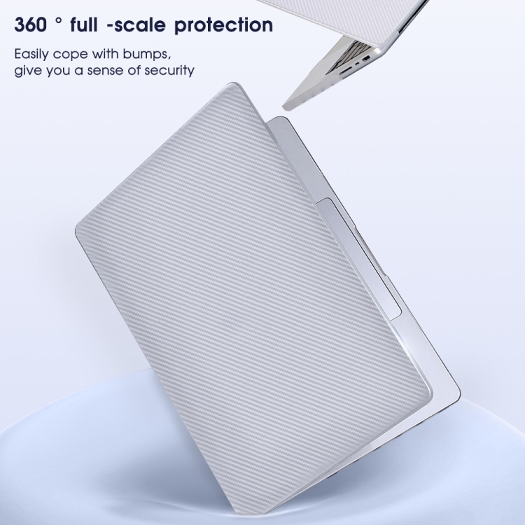 For MacBook Air 13.3 inch 2020 WIWU Ikavlar Crystal Shield Carbon Fiber Texture Laptop Case(Transparent White) For MacBook Air 13.3 inch 2020 WIWU Ikavlar Crystal Shield Carbon Fiber Texture Laptop Case(Transparent White)