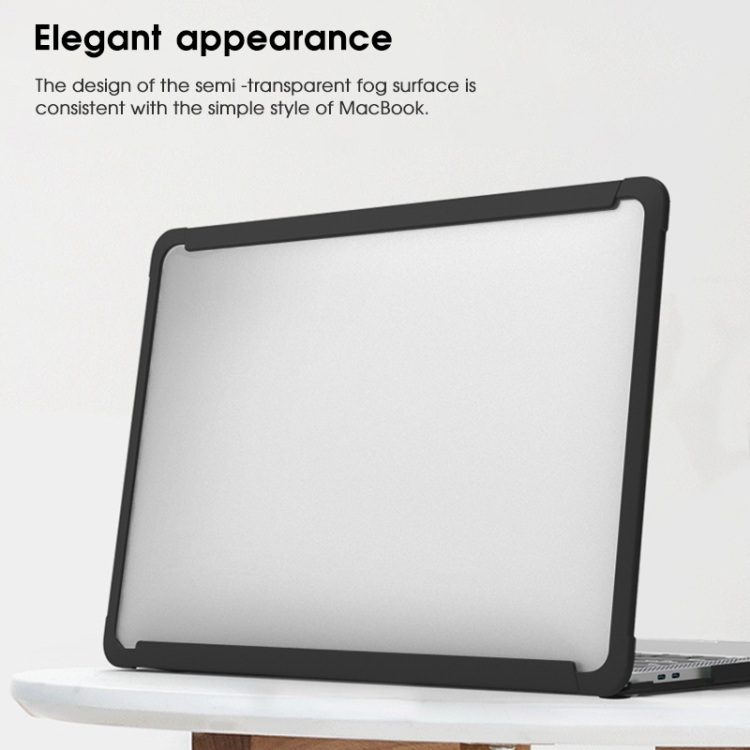 For MacBook Air 13.6 inch A2681 2022 WIWU Haya Shield TPU Frame + PC Laptop Case(Black) For MacBook Air 13.6 inch A2681 2022 WIWU Haya Shield TPU Frame + PC Laptop Case(Black)