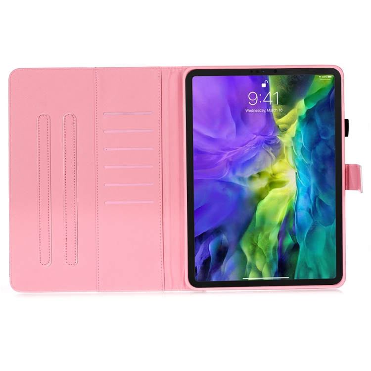 For iPad Pro 11 (2020) 3D Colored Drawing Horizontal Flip Leather Tablet Case, with Sleep / Wake-up Function & Holder & Card Slo & Wallet(Pink Pony) For iPad Pro 11 (2020) 3D Colored Drawing Horizontal Flip Leather Tablet Case, with Sleep / Wake-up Function & Holder & Card Slo & Wallet(Pink Pony)