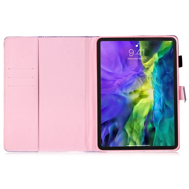 For iPad Pro 11 (2020) Plain Weave Texture Colored Drawing Horizontal Flip Leather Tablet Case, with Sleep / Wake-up Function & Holder & Card Slo & Wallet(Baby Panda) For iPad Pro 11 (2020) Plain Weave Texture Colored Drawing Horizontal Flip Leather Tablet Case, with Sleep / Wake-up Function & Holder & Card Slo & Wallet(Baby Panda)