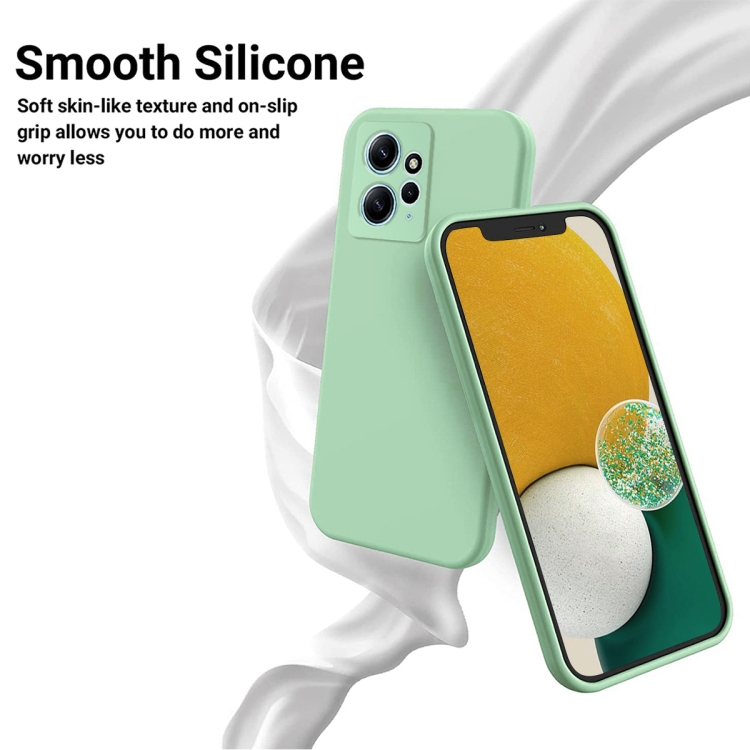 Para Xiaomi Redmi Note 12 4G Global Pure Color Liquid Silicone Funda para  teléfono a prueba de golpes (Verde)