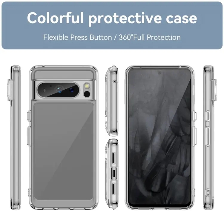 For Google Pixel 8 Pro Case Acrylic Transparent Phone Case For Google Pixel  7A 7 Pro