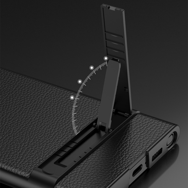 For Samsung Galaxy S23+ 5G GKK Triumph Ultra-Thin Plain Leather Phone Case with Holder(Carbon Fiber) For Samsung Galaxy S23+ 5G GKK Triumph Ultra-Thin Plain Leather Phone Case with Holder(Carbon Fiber)