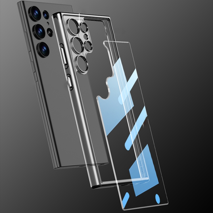 For Samsung Galaxy S23 Ultra 5G GKK Space Frame Transparent PC+TPU Phone Case(Transparent) For Samsung Galaxy S23 Ultra 5G GKK Space Frame Transparent PC+TPU Phone Case(Transparent)