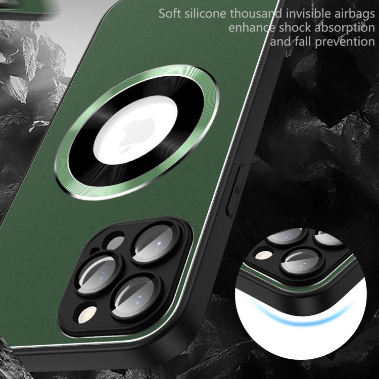 For iPhone 14 Pro AG Frosted Aluminum Alloy Magsafe Magnetic Phone Case with Lens Film(Green) For iPhone 14 Pro AG Frosted Aluminum Alloy Magsafe Magnetic Phone Case with Lens Film(Green)