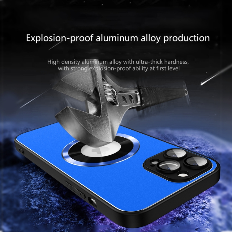 For iPhone 14 Pro AG Frosted Aluminum Alloy Magsafe Magnetic Phone Case with Lens Film(Green) For iPhone 14 Pro AG Frosted Aluminum Alloy Magsafe Magnetic Phone Case with Lens Film(Green)