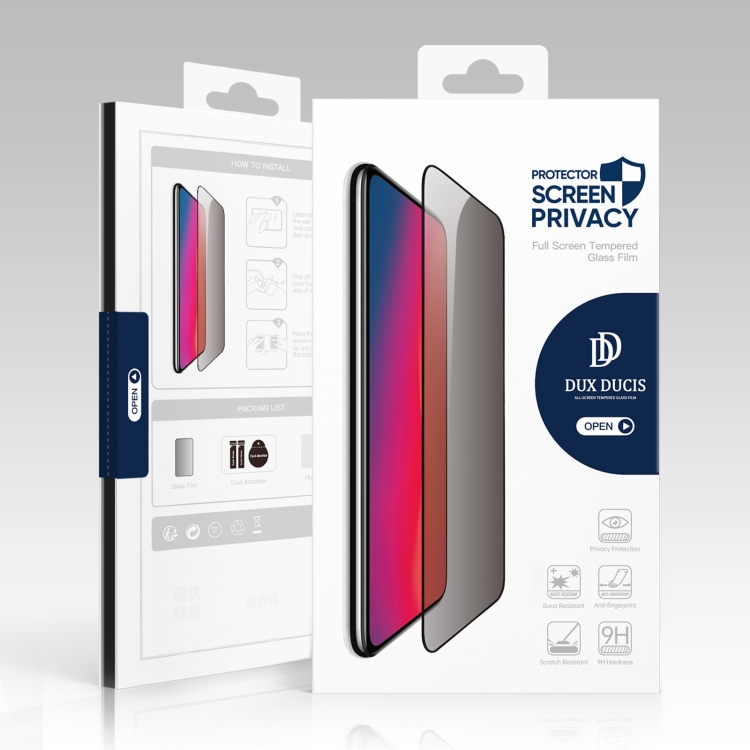 For iPhone 6 Plus / 6s Plus 5pcs DUX DUCIS 0.33mm 9H High Aluminum Anti-spy HD Tempered Glass Film For iPhone 6 Plus / 6s Plus 5pcs DUX DUCIS 0.33mm 9H High Aluminum Anti-spy HD Tempered Glass Film